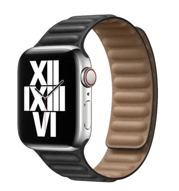Leather Apple Watch Band Black